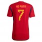 Spanien Alvaro Morata 7 VM 2022 Hjemmebanetrøje